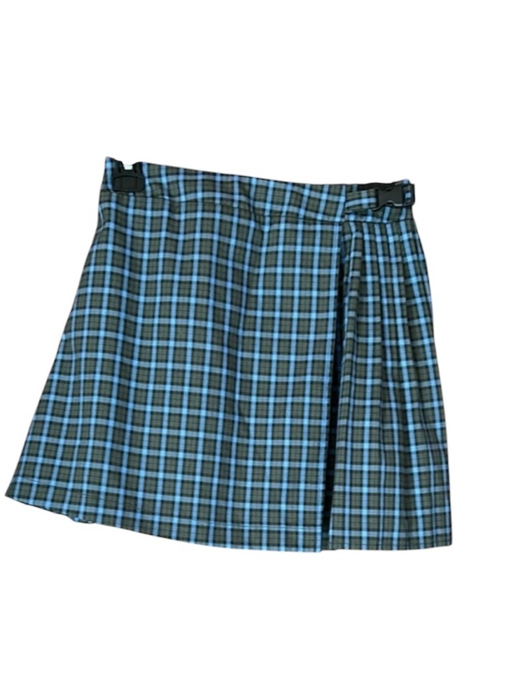 Wild Fable Olive, Blue & Black Mini Plaid Pleated School Girl Skirt Size XS